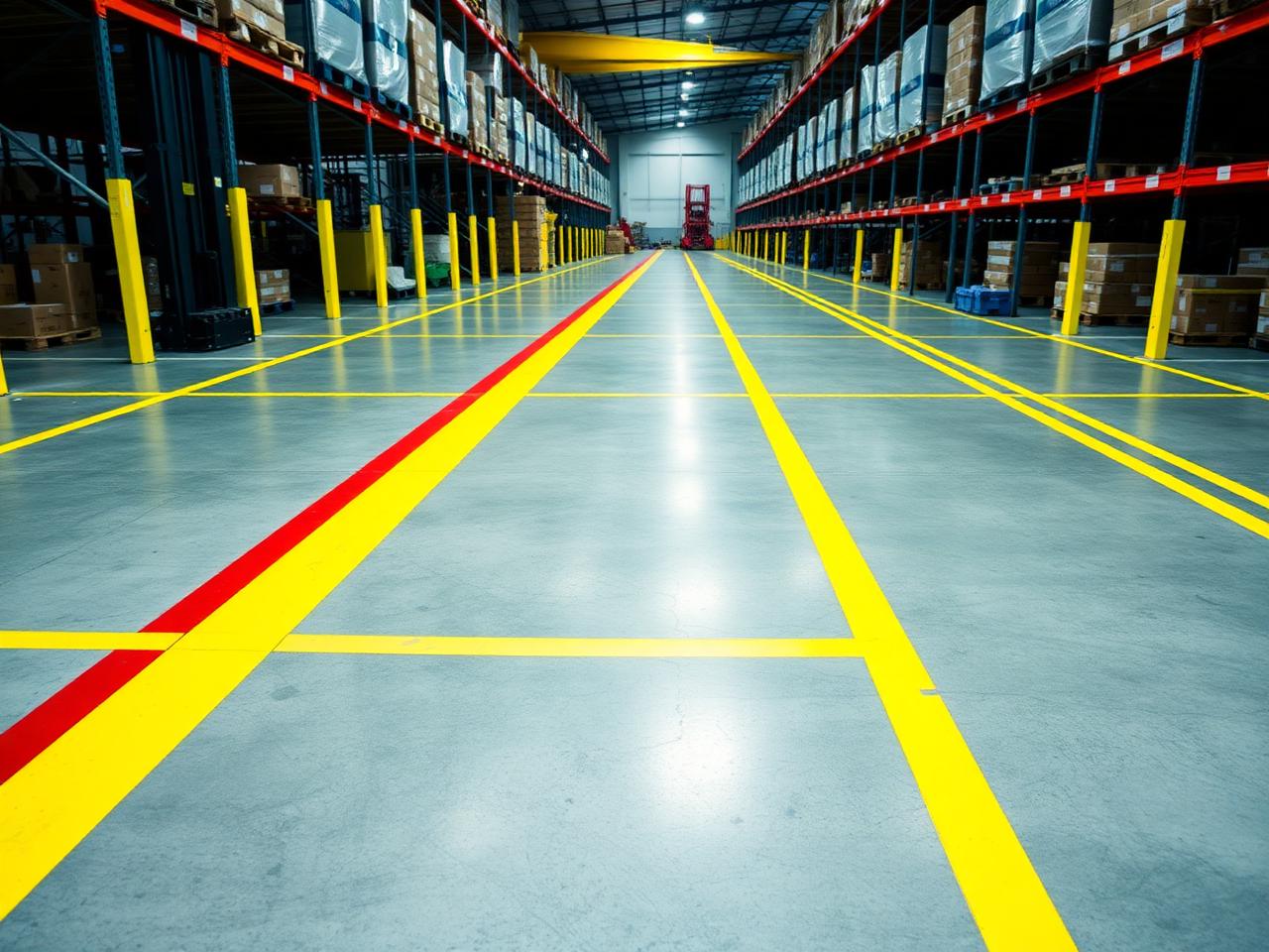 Warehouse safety lines