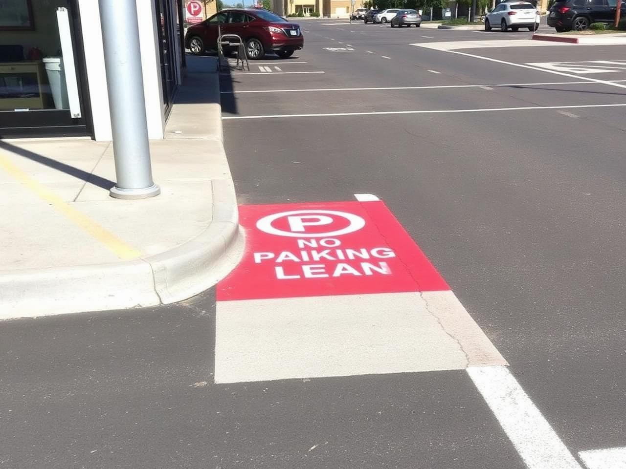 Fire lane curb & stencil