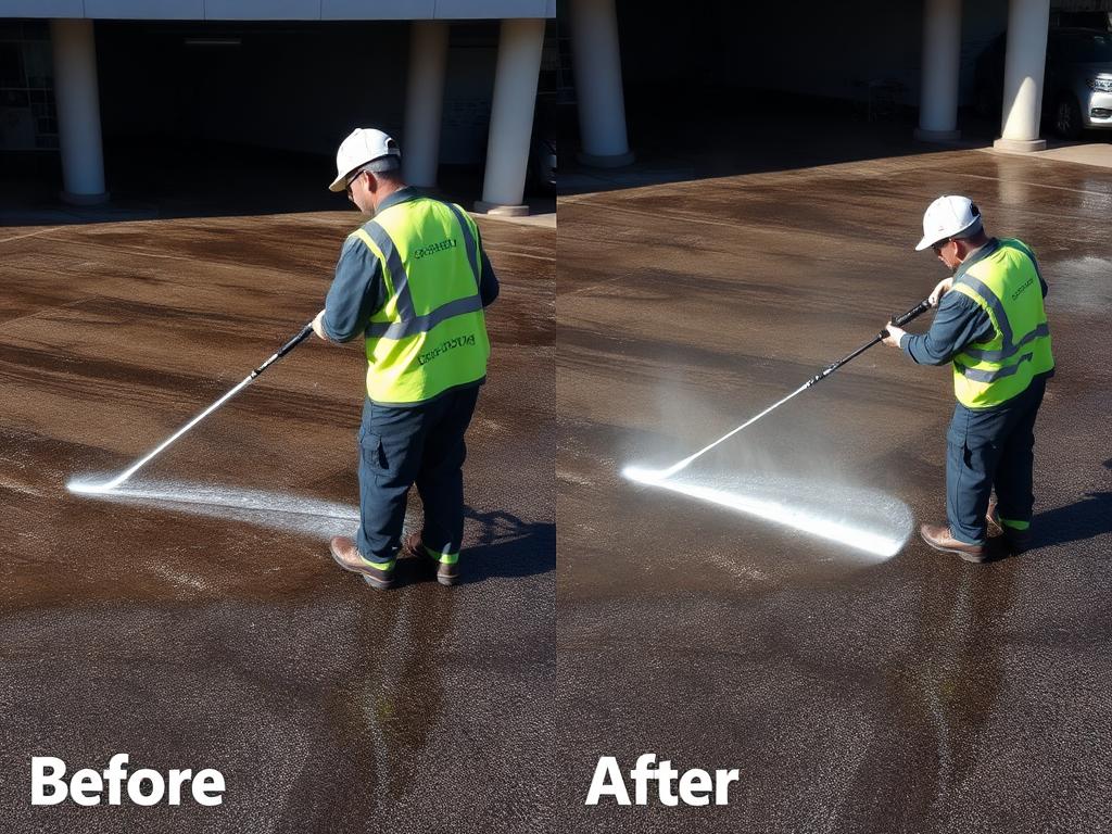 Parking Lot Power Washing